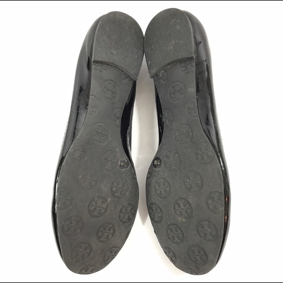 Tory Burch Reva 7.5 Black Flats Patent Leather - Picture 4 of 4