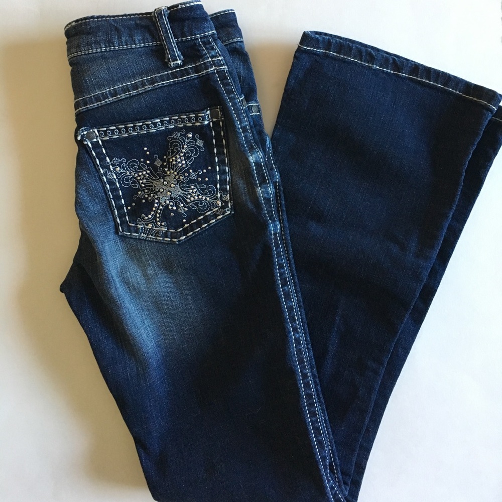 Rock Star Boot Cut Blue Jeans