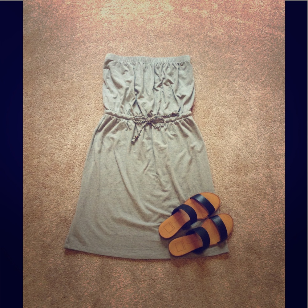 Gap Strapless heather gray dress size medium