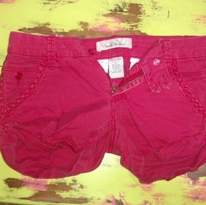 Red shorts. Very stretchy. Bought at Dillard's