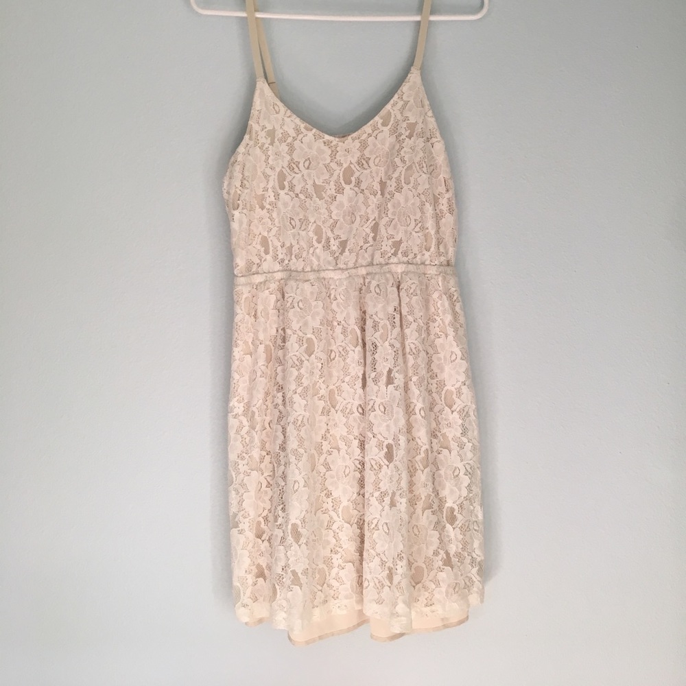 Lace cream lush dress