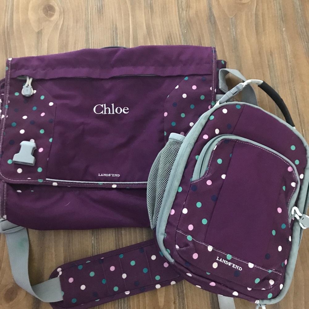 Lands End Messenger Bag and matching Lunch 📦