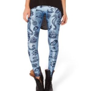 Blue Nautical Leggings Black Milk