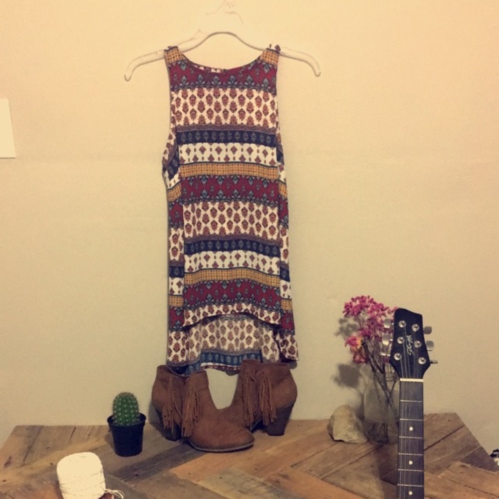 Fun pattern flowy tank :)