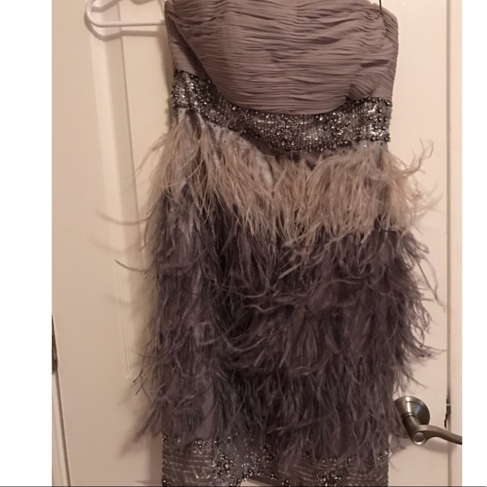 Sue Wong Feather Dress! OMBRÉ !!!