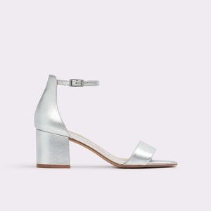 Aldo Silver Block Heels