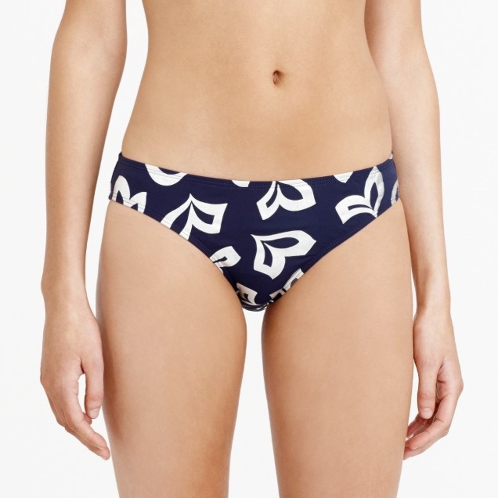 JCrew Metallic Hearts Bikini Bottom Swimsuit