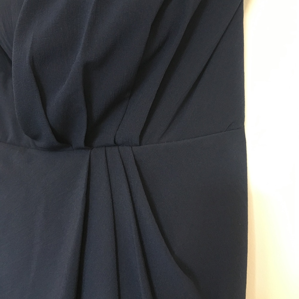 Dark blue strapless A-line dress - Picture 2 of 4