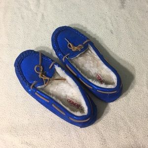 Blue moccasins