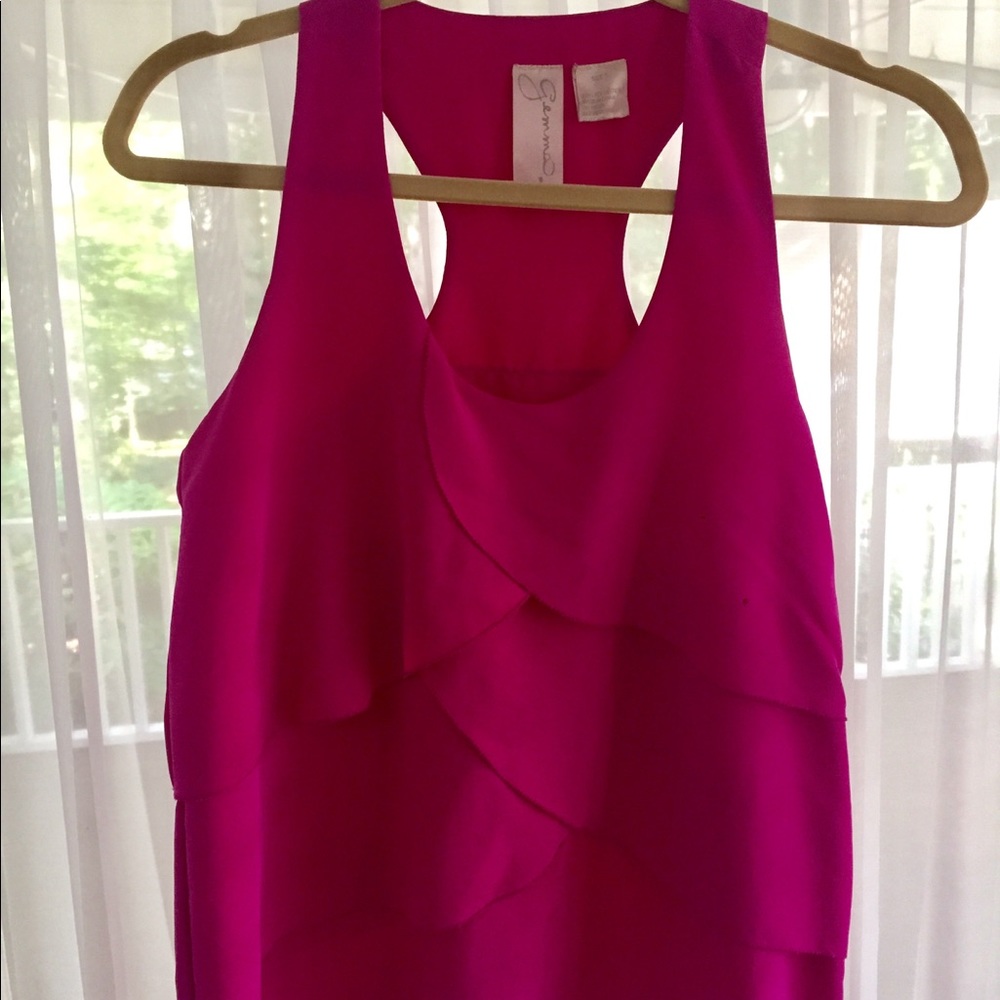 Tiered Fuschia Top