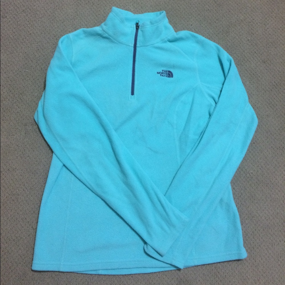 The North Face light blue fleece pullover