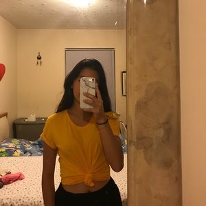 American apparel yellow tee