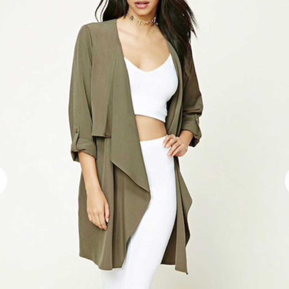 Forever21 draped open-front cardigan
