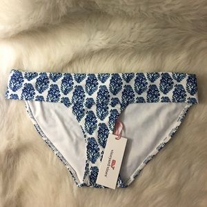 Vineyard Vine Shell Flour Fold Over Bikini Bottoms