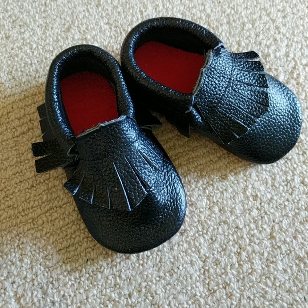 Baby leather moccasins