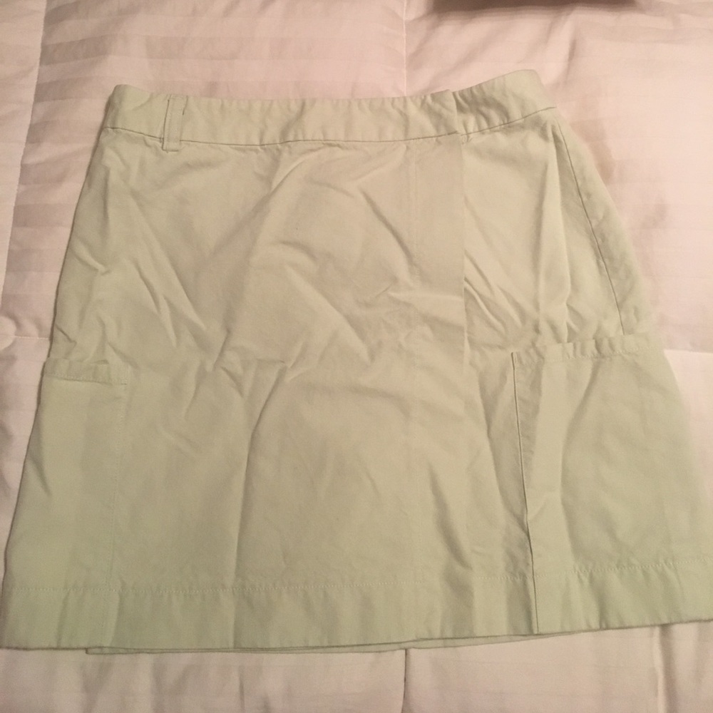 Anne Taylor mint green wrap skirt.