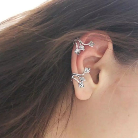 🌹Leaf Feather Clip Ear Cuff Earring! - Picture 7 of 7
