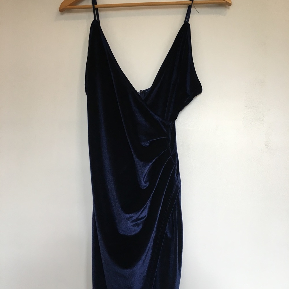 Dark blue spaghetti strap dress