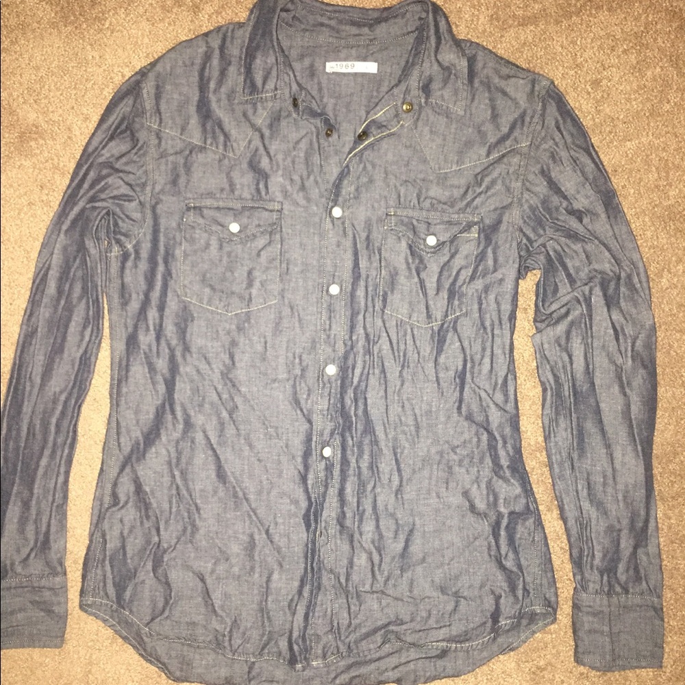the Gap denim button up