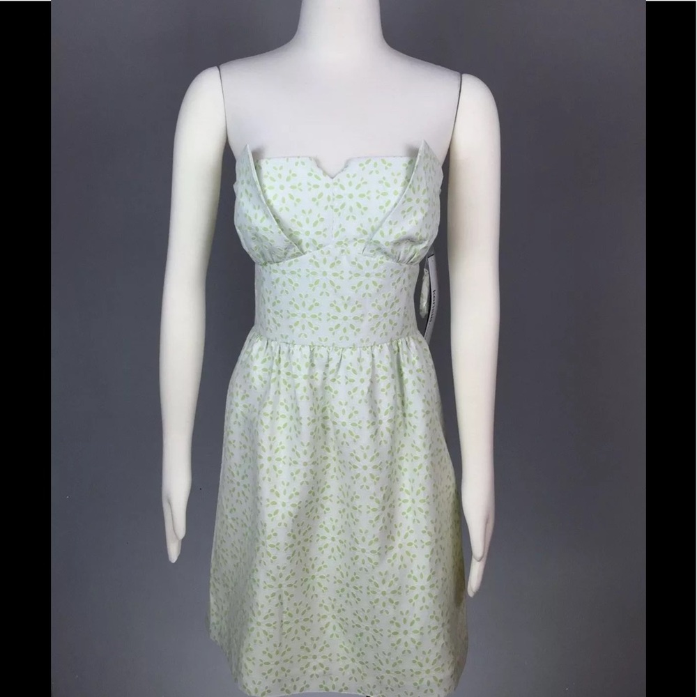 KENSIE Light Green Floral Printed Dress NEW