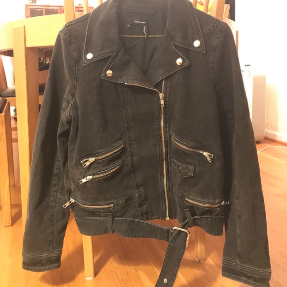 The Kooples denim biker jacket in size L - Picture 3 of 3