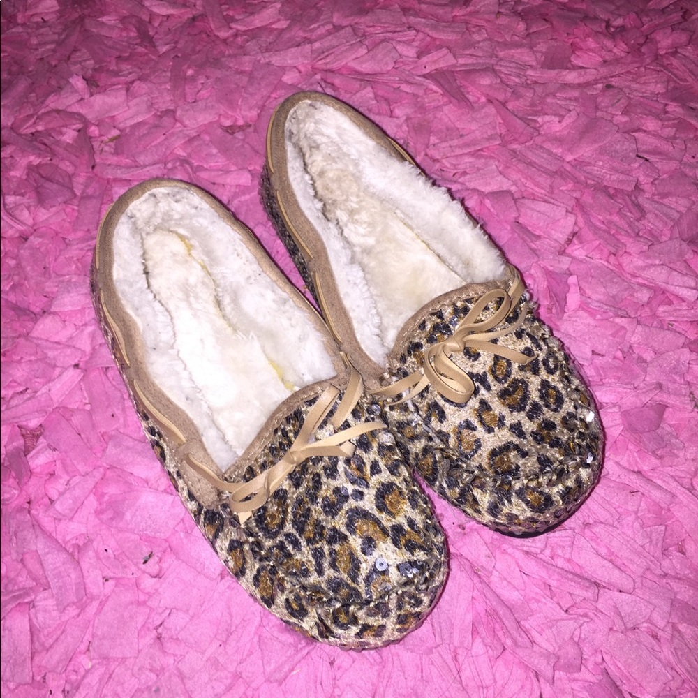 Glitter Cheetah Slippers