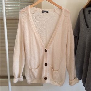 American Apparel White Cardigan