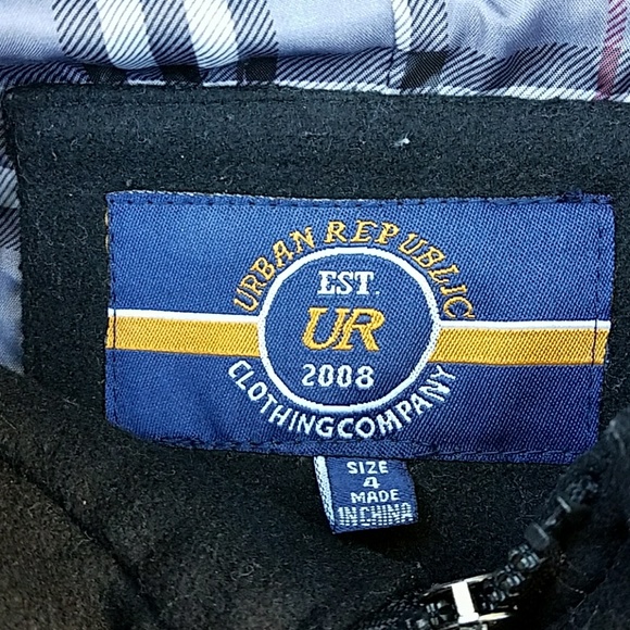 Urban Republic black  Pea Coat - Picture 5 of 6