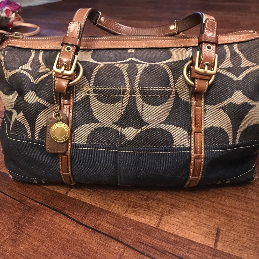 Denim Coach Stripe Signature