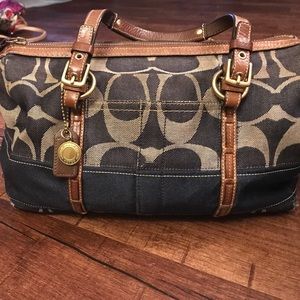 Denim Coach Stripe Signature