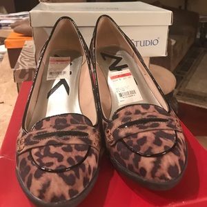 Anne Klein Leopard Print Loafers
