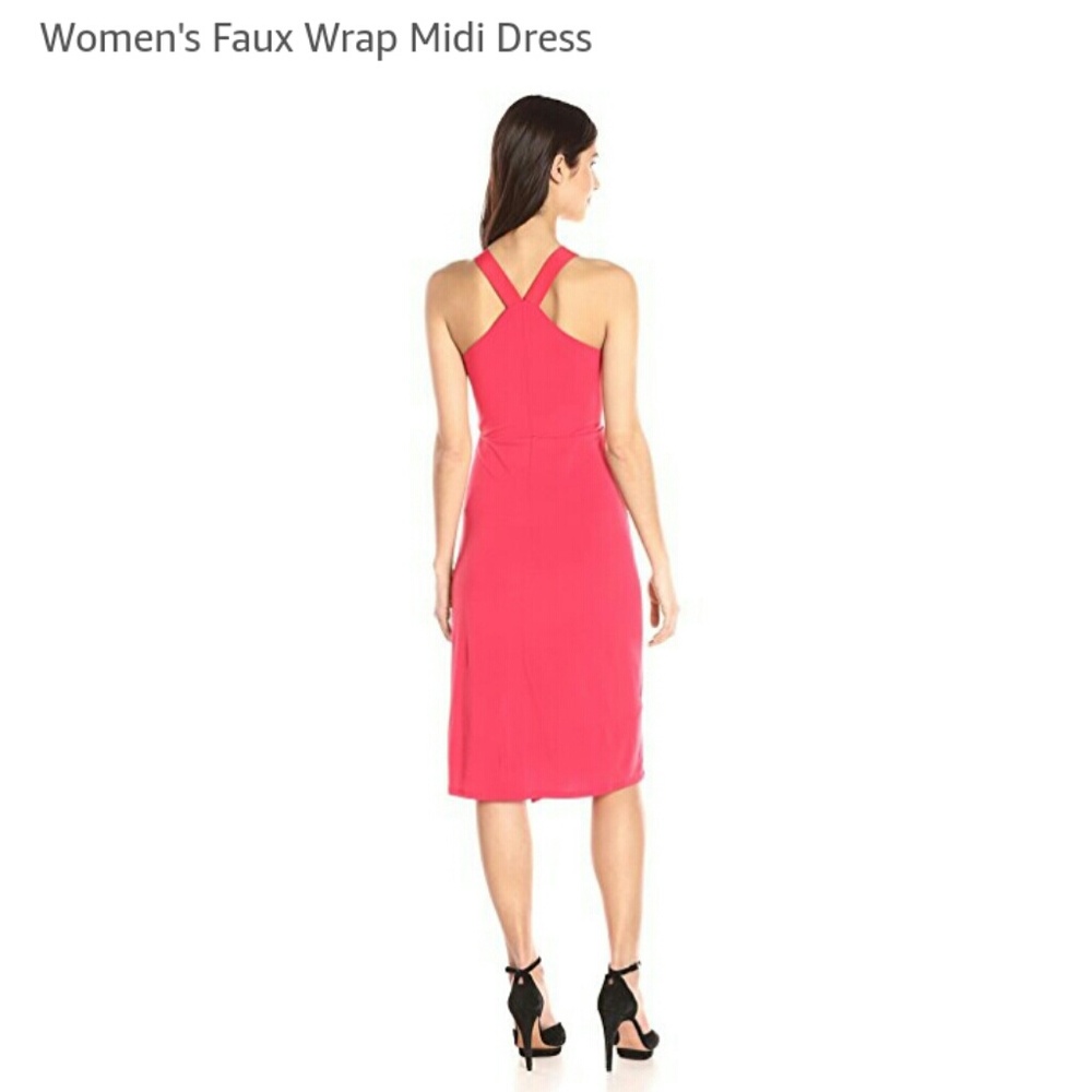 Sale🚩NWT.BCBGENERATION FAUX WRAP MIDI DRESS