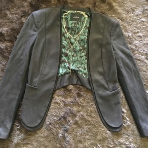 Cropped Tuxedo Jacket