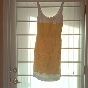 Beautiful Yellow & White Dress