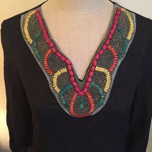 Beaded bohemian tunic dress