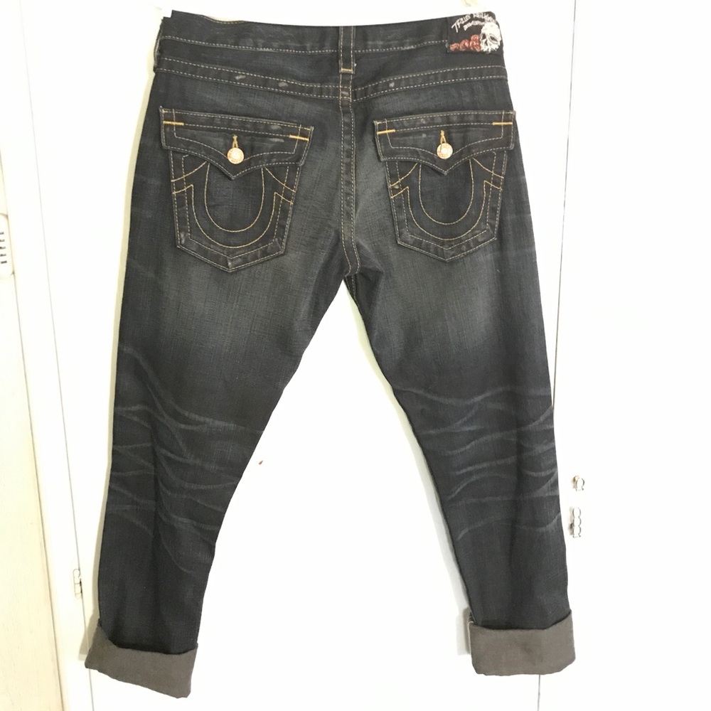 True Religion relax fit crop jeans