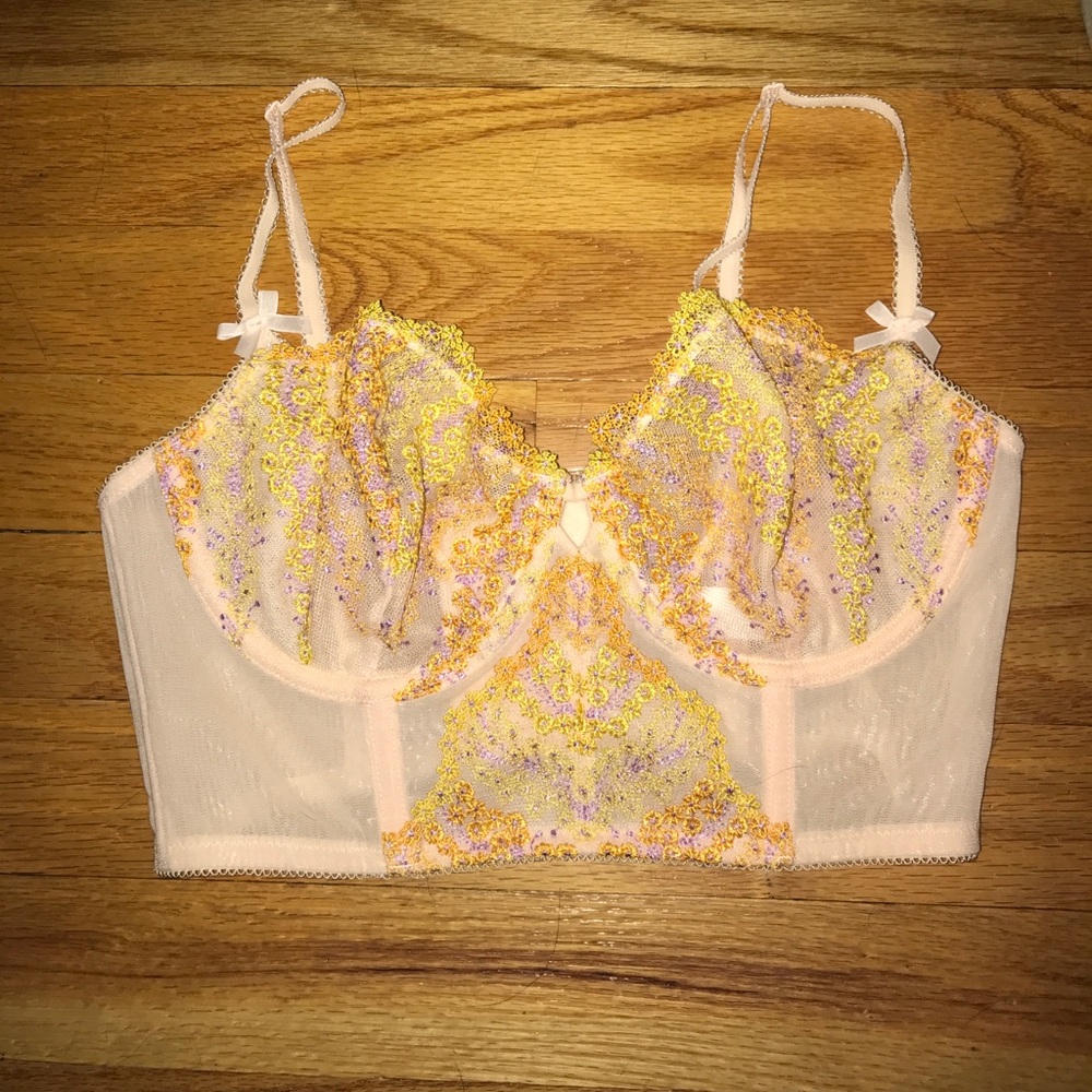 Sheer pink bralette