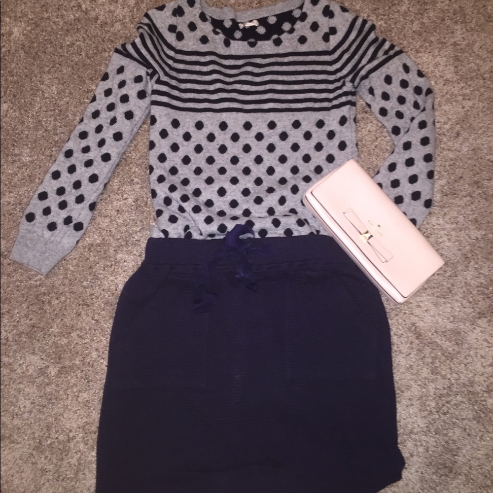 J. Crew Polka Dot Wool Sweater