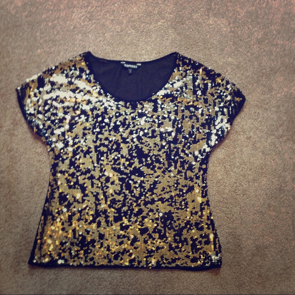 Express sequined top size small