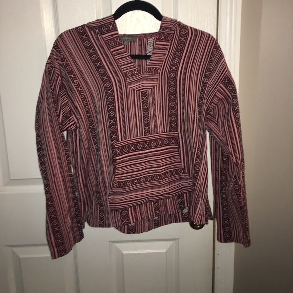 Maroon and pink sweatshirt