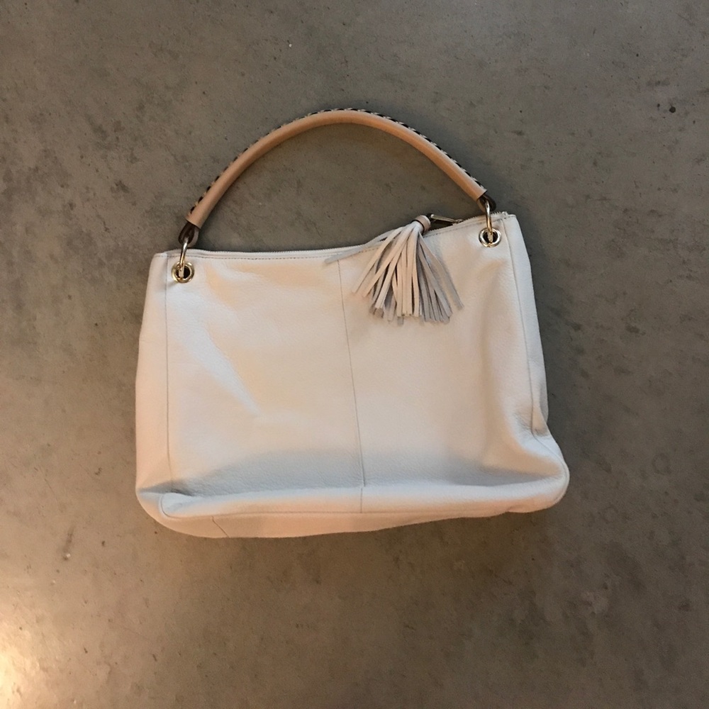 Calvin Klein White Tassel Purse