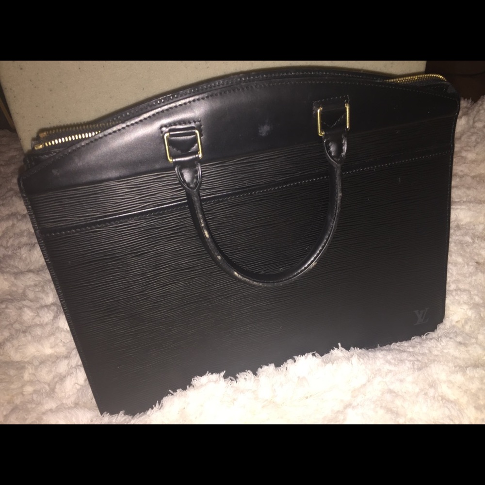 Authentic Louis Vuitton black epi Riviera