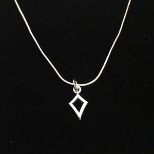 Sterling silvery kite necklace