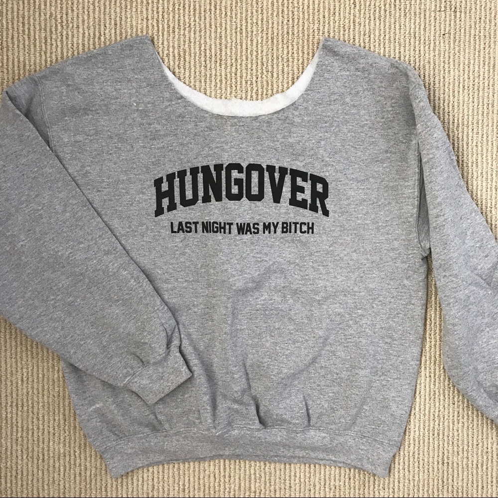 Over-sized Off The Shoulder Graphic Sweatshirt