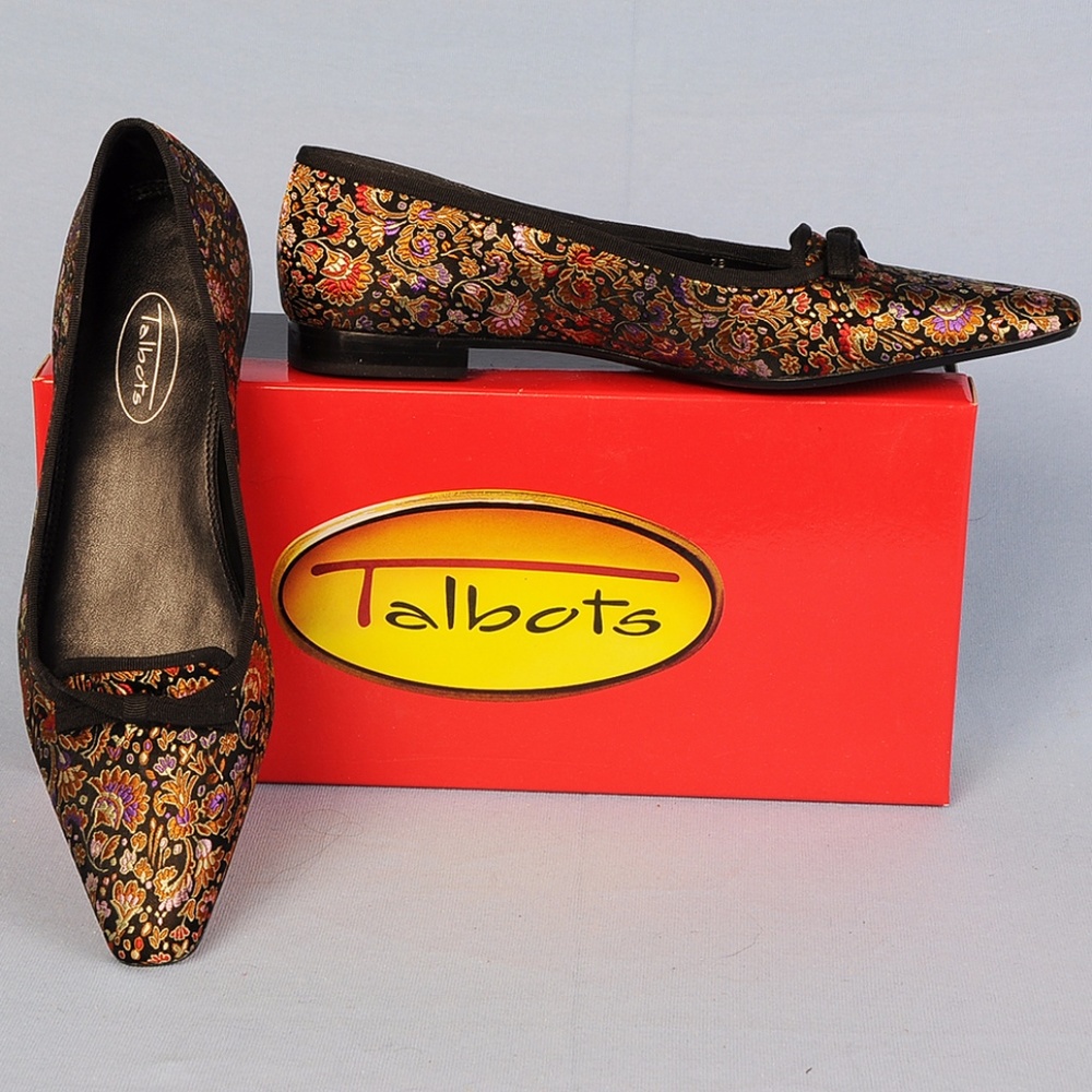 Talbots Black/Multi Benji Flats
