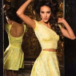 Wallpaper Lemon Crop Top Black Milk