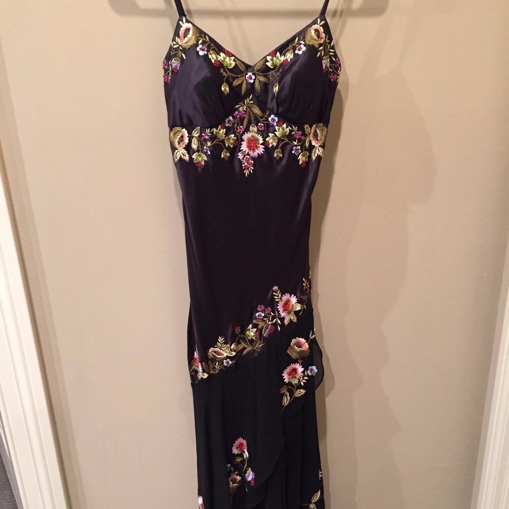 Cache Black Embroidered Dress