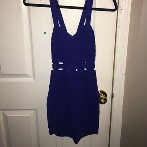 Blue detailed dress