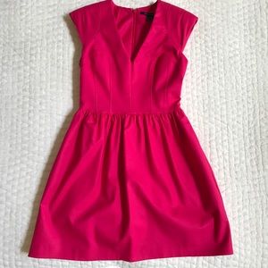 French Connection Bright Pink Fit & Flare Dress