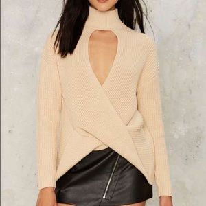 NASTY GAL CHOKER SWEATER NWT